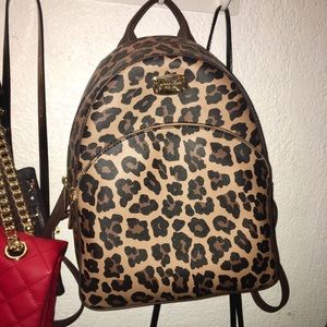 michael kors backpack leopard
